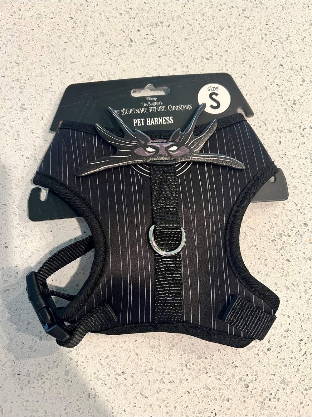 Disney Black Pinstripe "Nightmare Before Christmas" Small Pet Harness